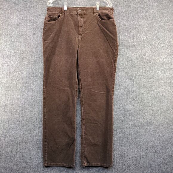 Charter Club Women's Corduroy Jeans Brown Plus Size 14 5-Pocket - Picture 2 of 10